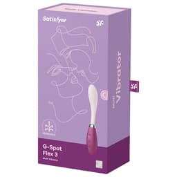 Satisfyer G-Spot Flex 3 freigestellt von der Seite, in scharfer Detailaufnahme