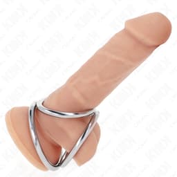 Kink Metallringe von 3,2 cm bis 4,5 cm nebeneinander im Größenvergleich