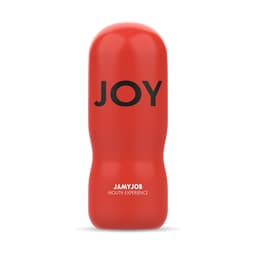 Jamyjob Mouth Power Mund-Masturbator in der Hand gehalten, Größenvergleich