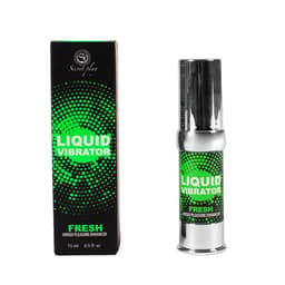 Secretplay Fresh Stimulator, Flasche im Größenvergleich zur Hand