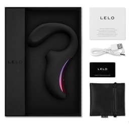 Lelo Enigma Schwarz, mitgelieferte Aufbewahrungstasche in typischer Produktfoto-Perspektive