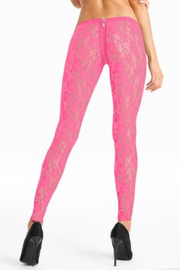 7Heaven Spitzen-Leggings, Nahaufnahme des floralen Spitzenmusters