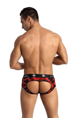 Anais for Men Jockbikini (Savage), Nahaufnahme des Materials mit Animal-Print
