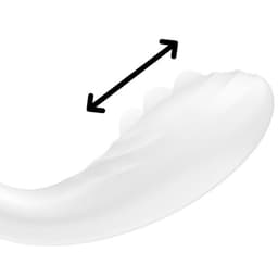 Satisfyer Rrrolling Pleasure freigestellt von der Seite, mit Fokus auf die Materialoberfläche