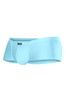 Cut4Men Hipster-Slip aus Mikrofaser in Aquablau, Detailansicht des gummierten Logos