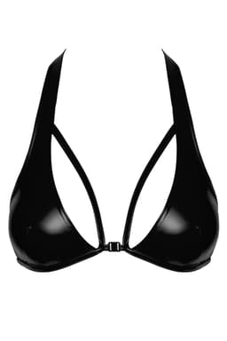 Noir Handmade Statement Bralette in Schwarz, Rückansicht mit erkennbaren Schnittdetails