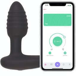 Kiiroo Lumen Analplug aus geripptem Silikon mit LED-Licht, Gesamtansicht