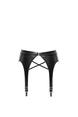 Noir Handmade Strapsgürtel in Schwarz, Rückenansicht im Detail