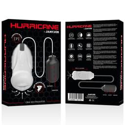 Verpackung des Jamyjob Hurricane Masturbators mit Saugfunktion