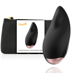 Coquette Chic Desire Drop Klitoris-Vibrator Schwarz/Gold, Gesamtansicht