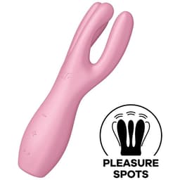 Satisfyer Threesome 3 Nahaufnahme der Bedienelemente, mit erkennbarer Formgebung