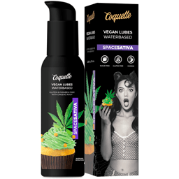 Coquette Chic Desire Premium Experience Space Sativa-Gleitgel, Flasche in Gesamtansicht von vorne