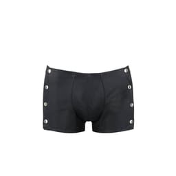 Passion 048 David Boxershorts in Schwarz, Detailaufnahme des Bundes beziehungsweise Saums