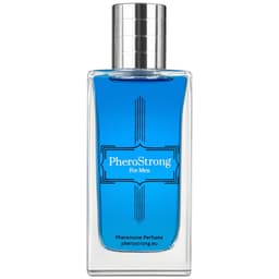 PheroStrong Pheromone for Men Pheromon-Parfum für Männer, Flakon neben der geöffneten Verpackung