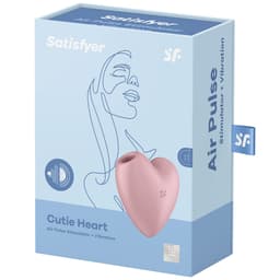 Satisfyer Cutie Heart Klitoris-Stimulator in Herzform aus Silikon von oben auf hellem Untergrund fotografiert