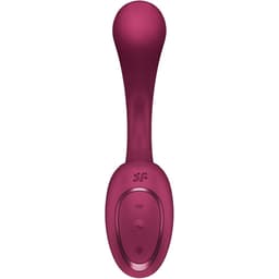 Satisfyer G for Goddess 2 Bordeaux von der Seite, flexibler Schaft im Profil