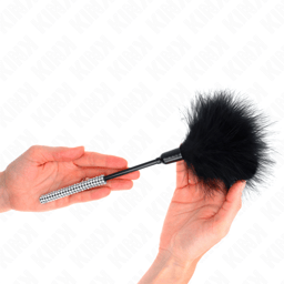 Kink Federstab mit Strassgriff – Federkitzler mit Glitzergriff – 27 cm, Ansicht 9