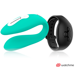 Wearwatch WatchMe Vibro-Ei Aquamarine/Jet, Seitenansicht mit Silikonoberfläche im Detail