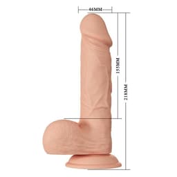 Baile Bahamut realistischer Dildo, Rückansicht, Produktfoto vor neutralem Hintergrund