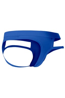 Cut4Men Jockstrap aus Mikrofaser in Königsblau, seitliche Ansicht im Ganzen