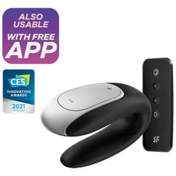 Satisfyer Double Fun – Paarvibrator mit App und Fernbedienung – Schwarz, Ansicht 14