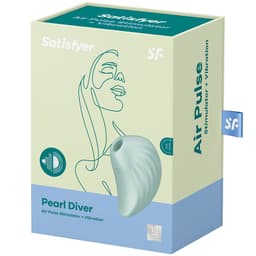 Satisfyer Pearl Diver Klitoris-Stimulator aus medizinischem Silikon mit Druckwellenöffnung in der Nahaufnahme