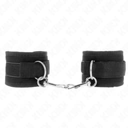 Kink Bind Modell 2 – Handgelenkfesseln, Rot , mit Klettverschluss – Schwarz, Ansicht 6