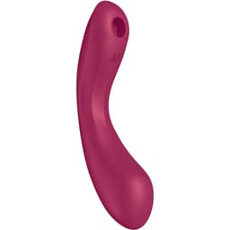 Satisfyer Curvy Trinity 1 Druckwellenvibrator aus Silikon und ABS als Auflegevibrator mit gewölbter Fläche gezeigt
