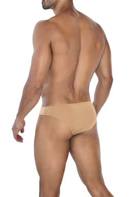 Cut4Men Micro-Slip aus Mikrofaser in Sandgold, Rückansicht in voller Länge