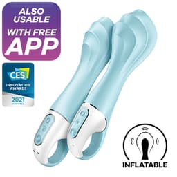 Satisfyer Air Pump Vibrator 5+ von der Seite mit voluminöser Spitze im Detail
