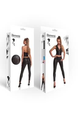 Demoniq Black Rose Constanza – Leggings mit Musterdetail, Detailaufnahme des Verschlusses