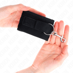 Kink Bind Modell 2 – Handgelenkfesseln, Rot , mit Klettverschluss – Schwarz, Ansicht 8
