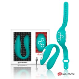 Wearwatch WatchMe Vibrator in Hellgrün, Gesamtansicht mit Fernbedienung