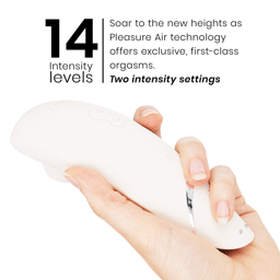 Womanizer Premium 2 Klitorisstimulator, Ansicht der Bedienelemente und LED-Anzeige