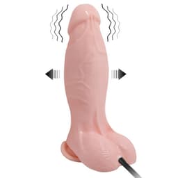 Baile – aufblasbarer Vibro-Dildo mit Hoden, Saugnapf und Fernbedienung – 18.8 cm, Ansicht 10