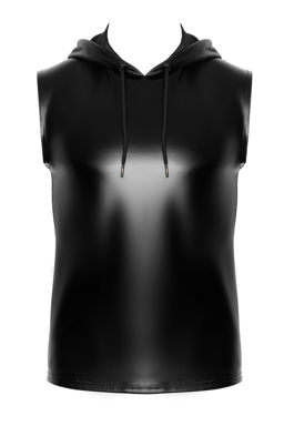 Noir Handmade Men Chaos Kapuzenshirt am Körper getragen, seitliche Ansicht