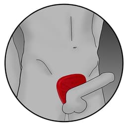 ElectraStim Silicone Fusion Viper Penisring in der Hand gehalten