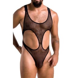Passion Leon Herren-Body, Detailaufnahme des 75 % Polyester-Materials