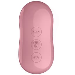 Satisfyer Cotton Candy Klitoris-Stimulator aus Silikon und ABS am magnetischen USB-Ladekabel beim Aufladen