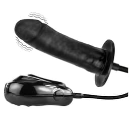 Batteriefach des Baile Bigger Joy aufblasbaren Dildos in Nahaufnahme
