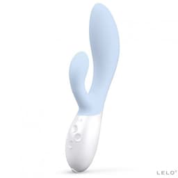 Lelo Ina 3 Rabbit-Vibrator in Celeste, Gesamtansicht von vorne