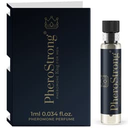PheroStrong King Pheromon-Parfum für Männer, 1-ml-Probe im Größenvergleich