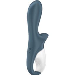 Satisfyer Air Pump Booty 2 im Größenvergleich mit der Hand, freigestellt auf weißem Hintergrund