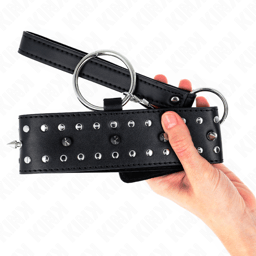 KINK Halskette mit silbernen Nieten, Modell 1, Rückansicht mit Riemenführung
