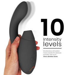 Womanizer Duo 2 – Druckwellenvibrator mit G-Punkt-Arm – Schwarz, Ansicht 25