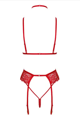 Kissable Dessous-Set in Rot, Detailaufnahme des verstellbaren BHs