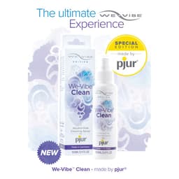 Pjur We-Vibe Toy Cleaner mit Pumpspender und Etikett im Detail gezeigt