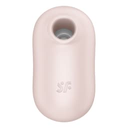 Satisfyer Pro To Go 2 Klitoris-Stimulator aus Silikon und ABS im Reiseformat neben einer Handtasche gezeigt