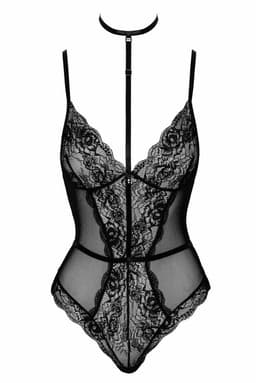 Kissable Stringbody in Schwarz, Detailaufnahme der verstellbaren Träger