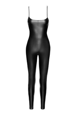 Noir Handmade Catsuit, Detailansicht des 2-Wege-Reißverschlusses im Schritt